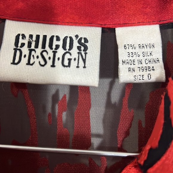 Chico’s Design sheer button down - Picture 4 of 8